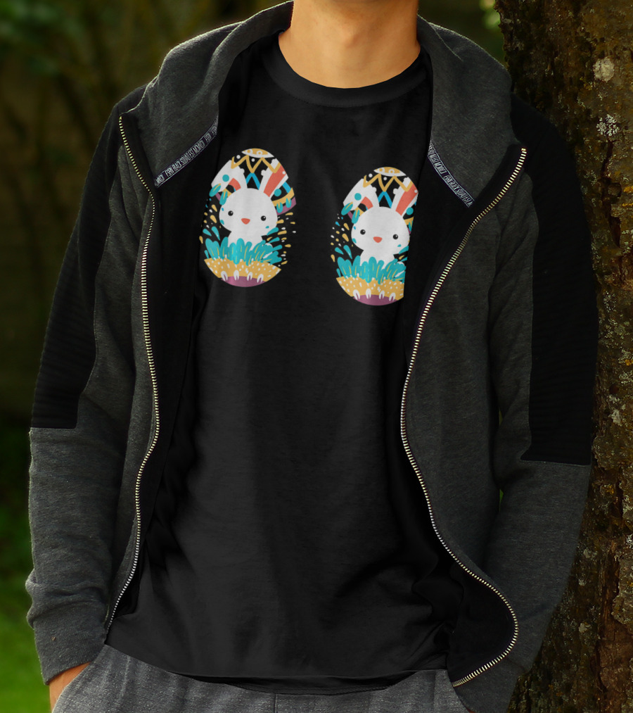 Easter Day Colorful Rabbit In Decorative Egg T-Shirt