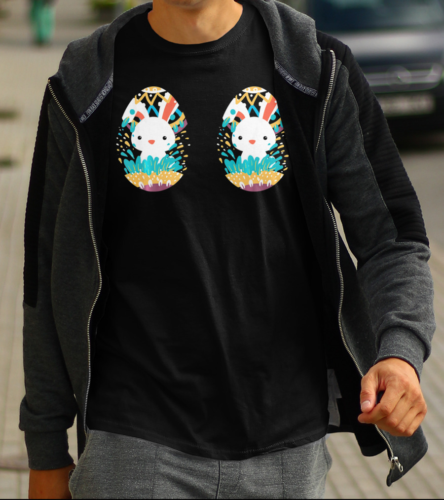Easter Day Colorful Rabbit In Decorative Egg T-Shirt