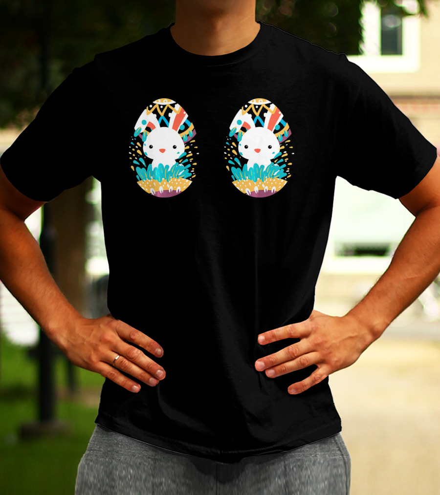 Easter Day Colorful Rabbit In Decorative Egg T-Shirt