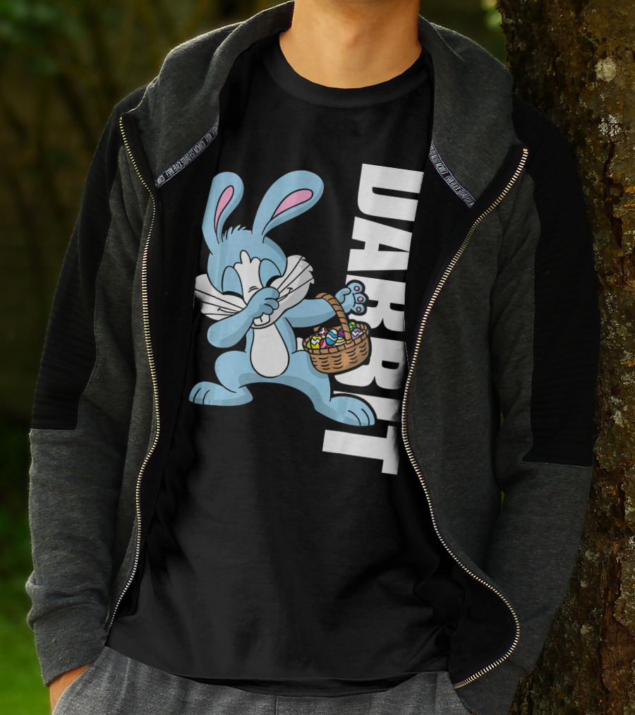 Easter Basket Stuffers Kids Dabbin Dabbit Rabbit With Eggs T-Shirt