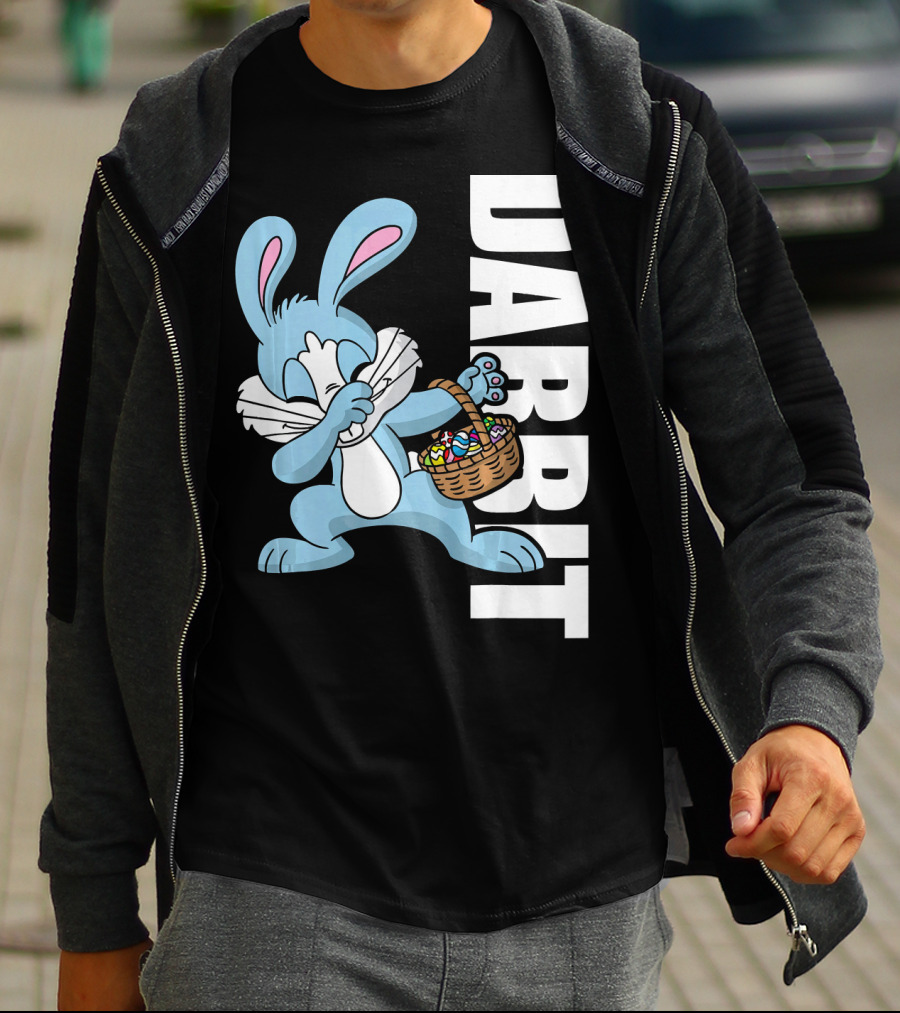 Easter Basket Stuffers Kids Dabbin Dabbit Rabbit With Eggs T-Shirt