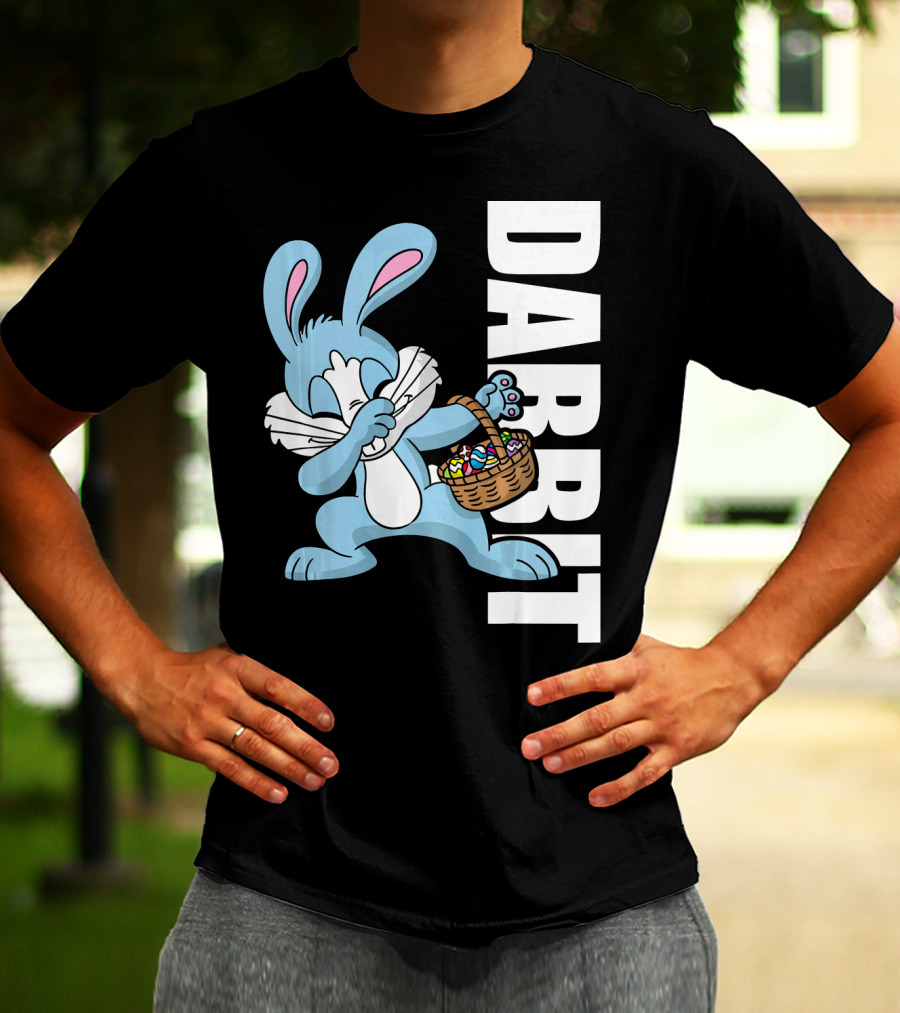 Easter Basket Stuffers Kids Dabbin Dabbit Rabbit With Eggs T-Shirt