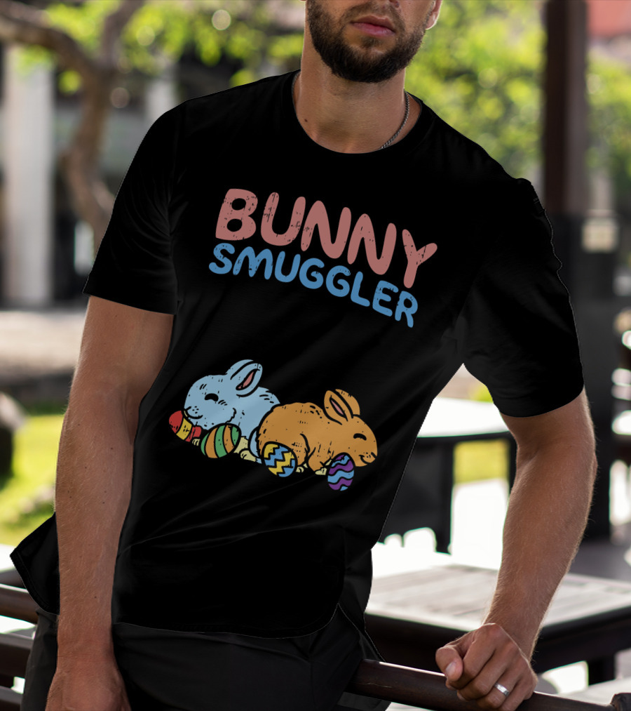 Bunny Smuggler Twins Easter Pregnancy T-Shirt