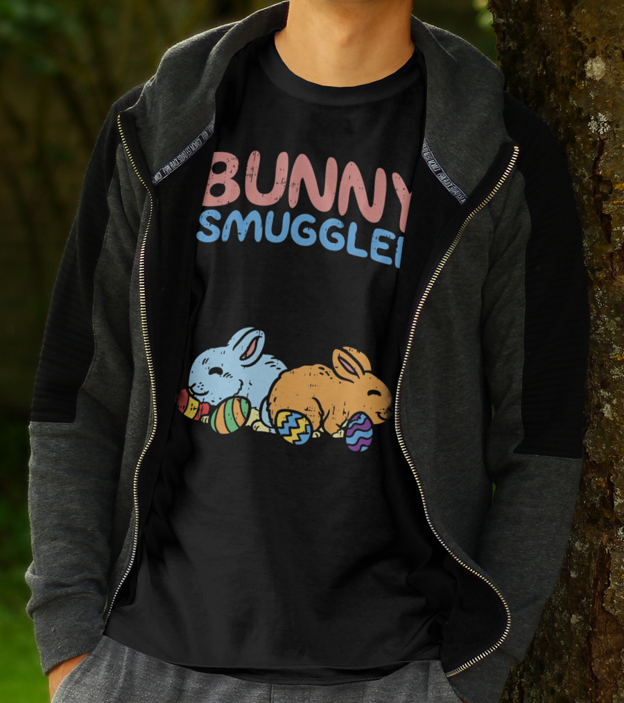 Bunny Smuggler Twins Easter Pregnancy T-Shirt