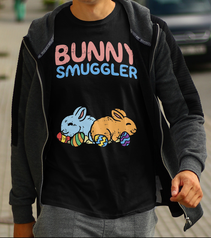 Bunny Smuggler Twins Easter Pregnancy T-Shirt