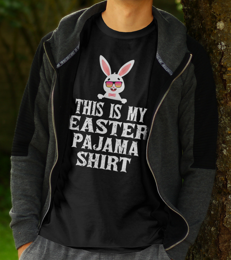 This Is My Easter Pajama Shirt Bunny Sunglasses T-Shirt