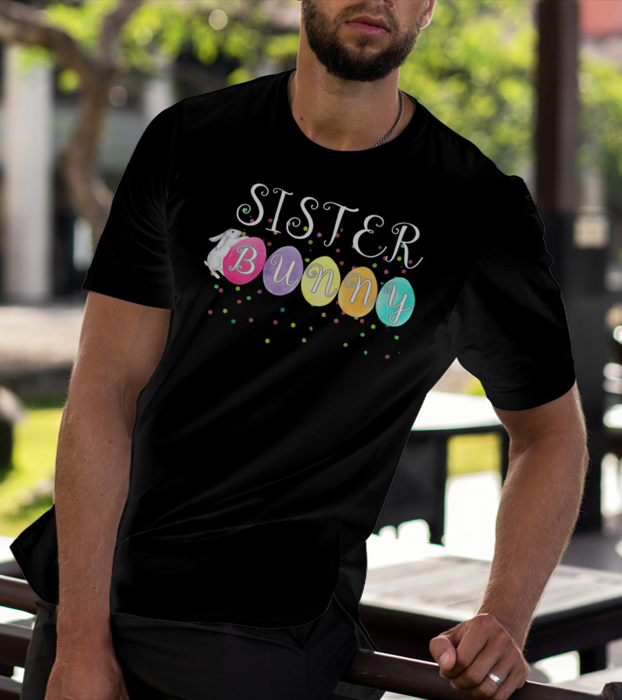 SISTER BUNNY Colorful Eggs Kids T-Shirt