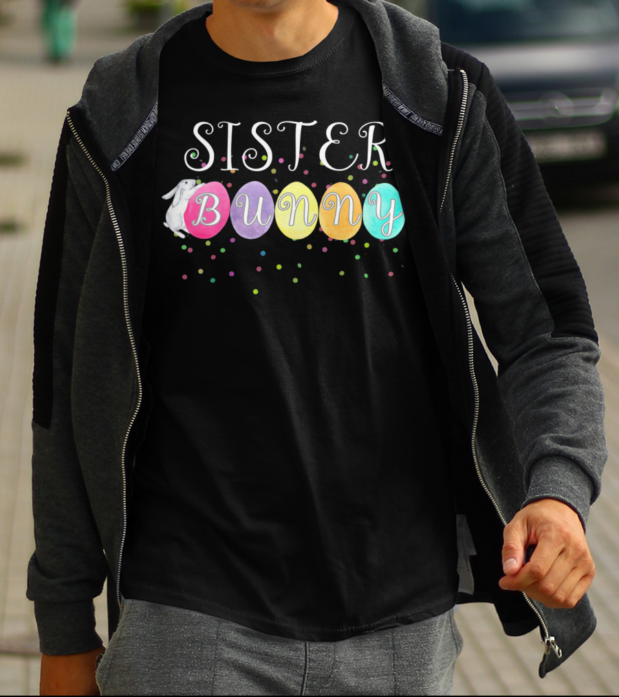 SISTER BUNNY Colorful Eggs Kids T-Shirt
