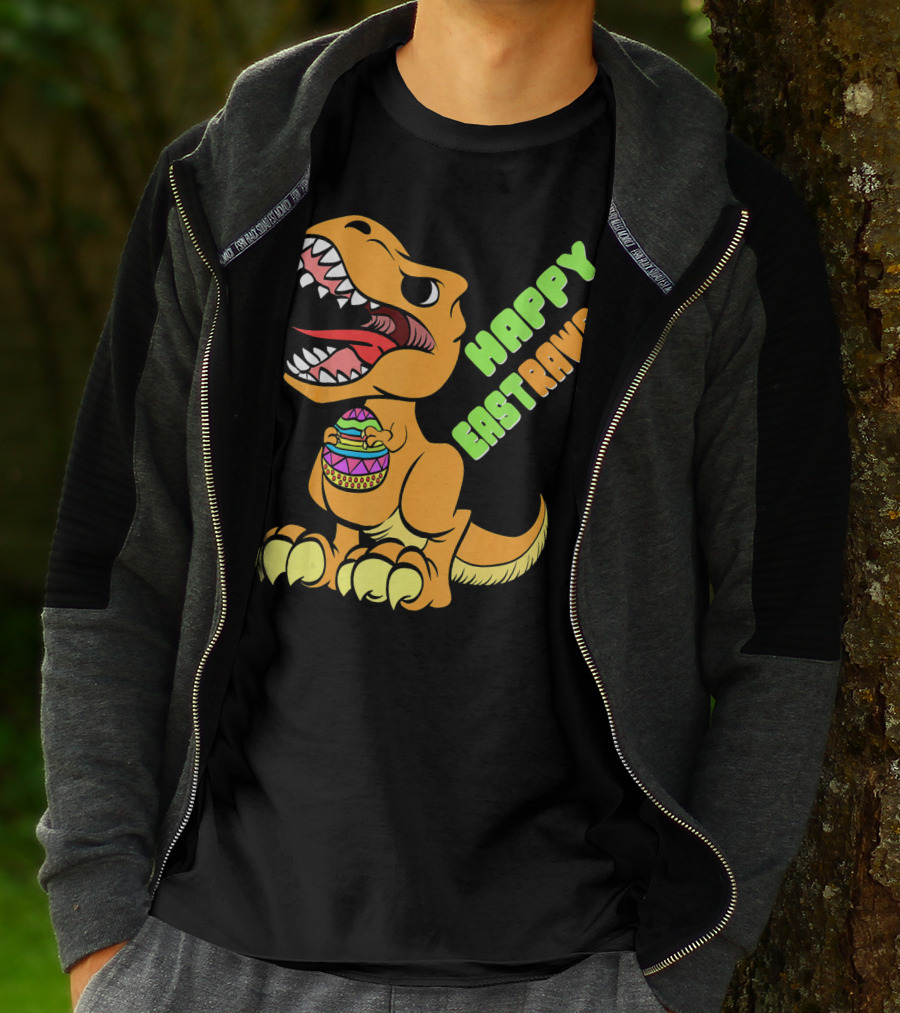 Happy Easter Rex Dinosaur Holding Egg T-Shirt