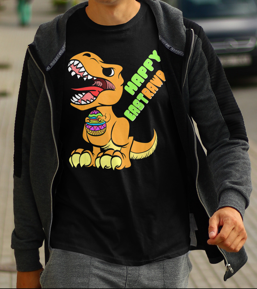 Happy Easter Rex Dinosaur Holding Egg T-Shirt