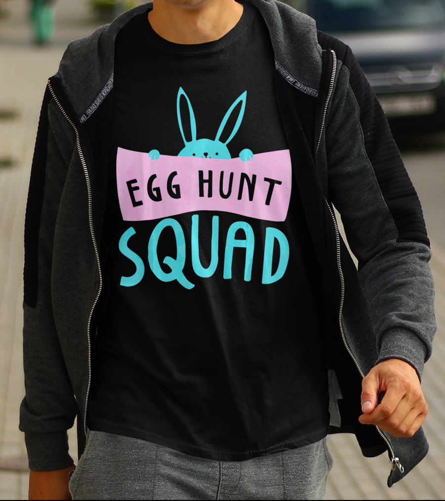 Egg Hunt Squad Easter Bunny Banner T-Shirt