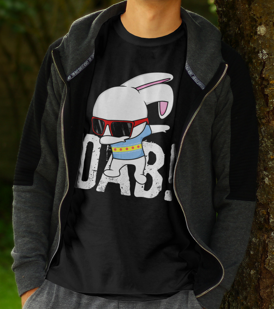 Dabbing Bunny Hip Hop Easter Dab With Sunglasses T-Shirt