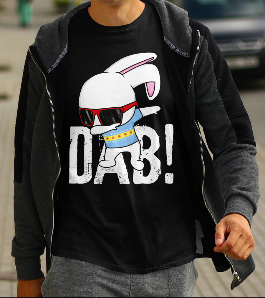 Dabbing Bunny Hip Hop Easter Dab With Sunglasses T-Shirt