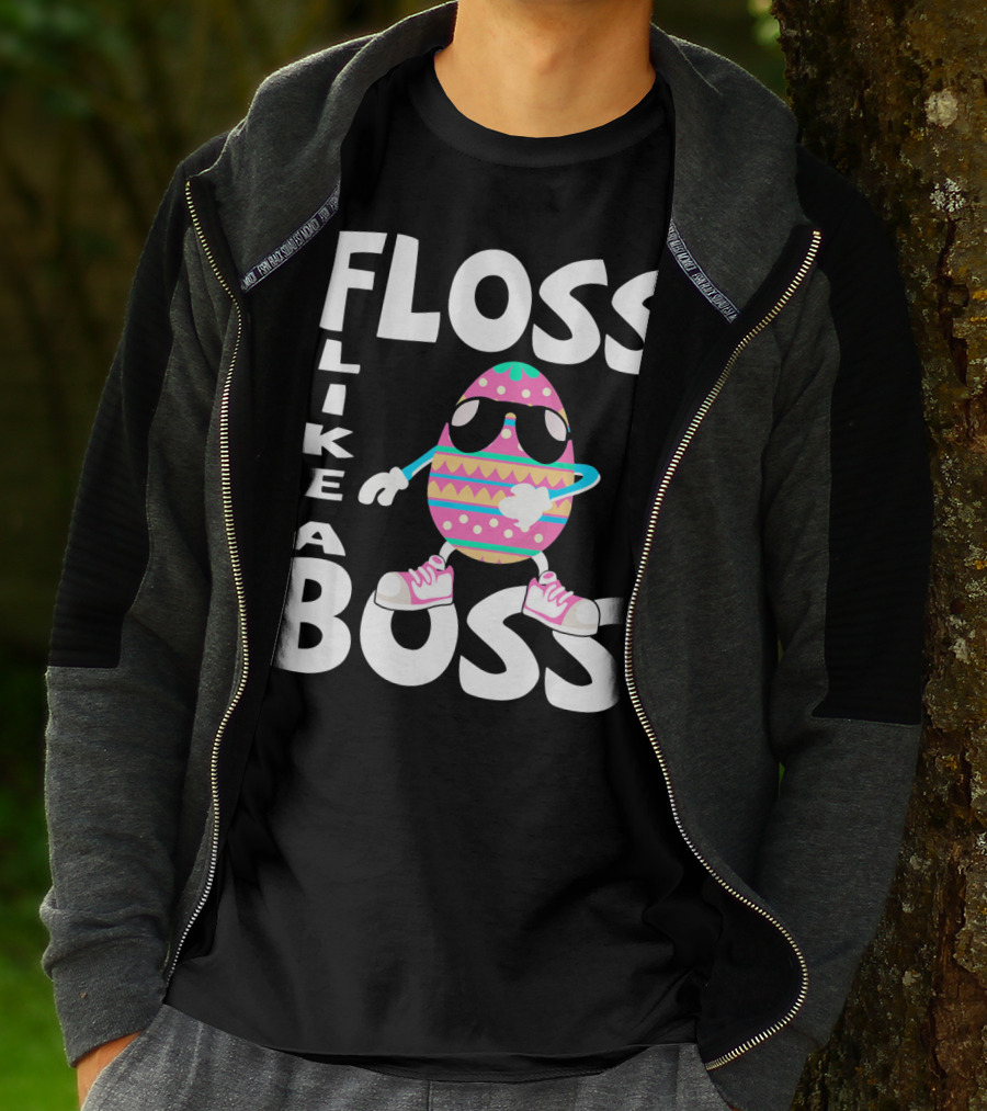 Floss Like A Boss Cute Flossing Easter Egg T-Shirt
