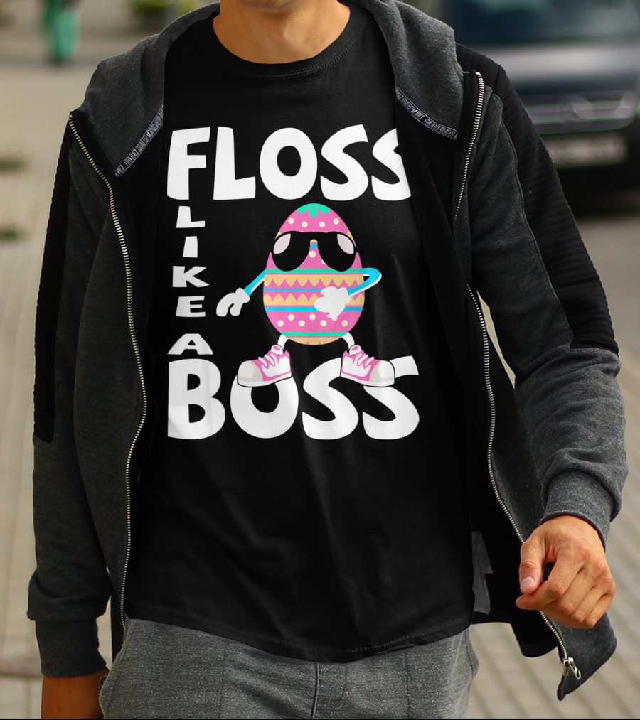 Floss Like A Boss Cute Flossing Easter Egg T-Shirt
