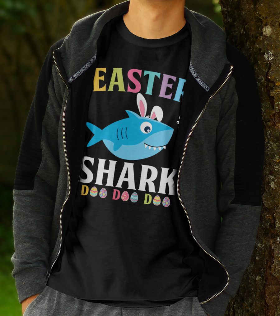 Easter Shark Bunny Do Do Do Kids Toddler T-Shirt