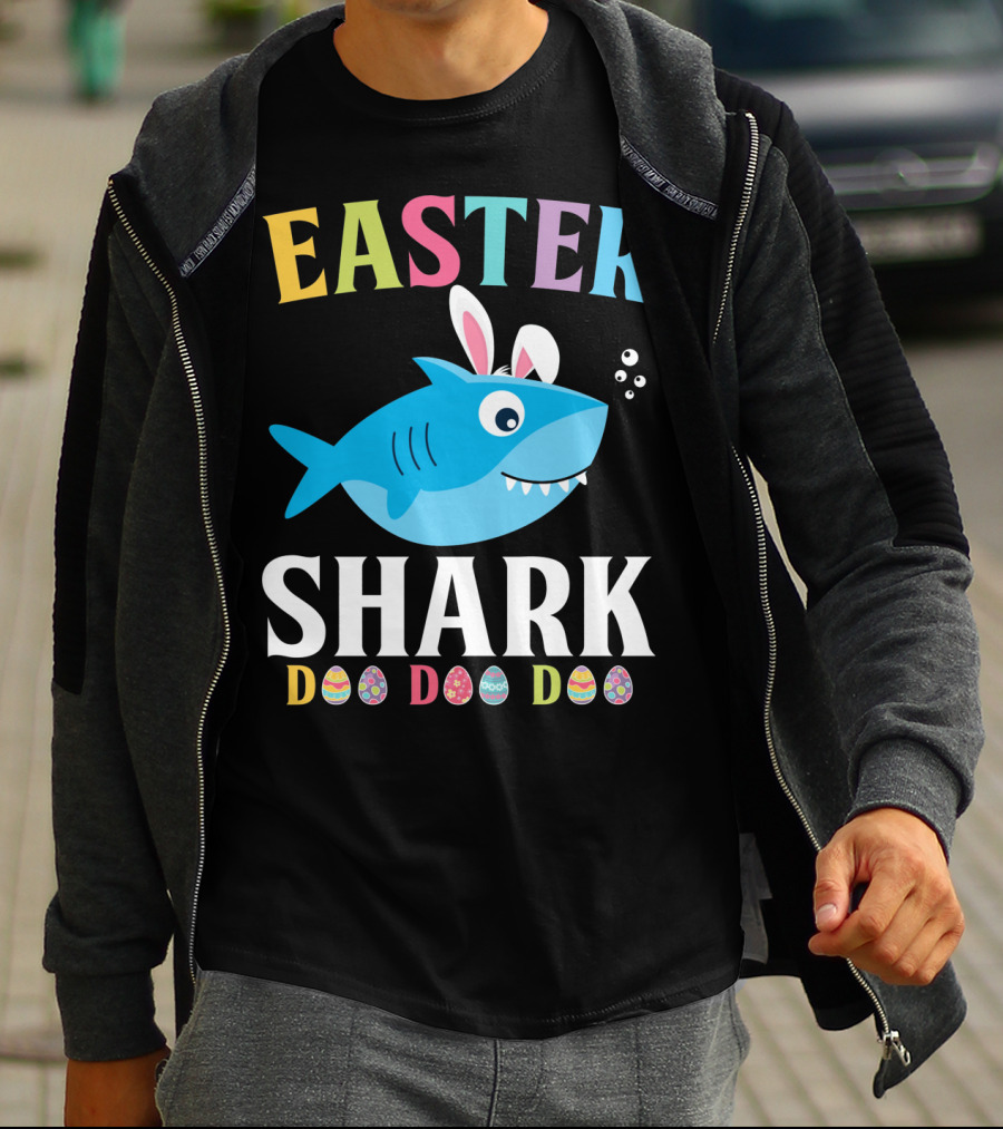 Easter Shark Bunny Do Do Do Kids Toddler T-Shirt