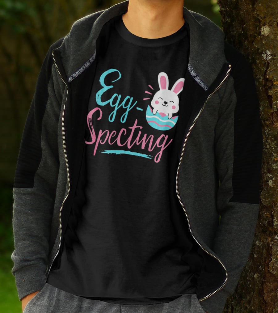 Egg-Specting Funny Easter Bunny In Decorated Egg T-Shirt