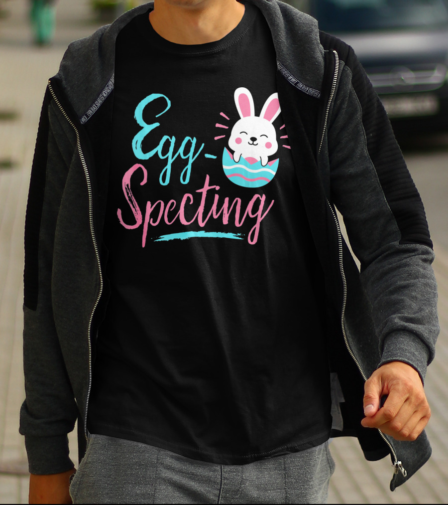 Egg-Specting Funny Easter Bunny In Decorated Egg T-Shirt