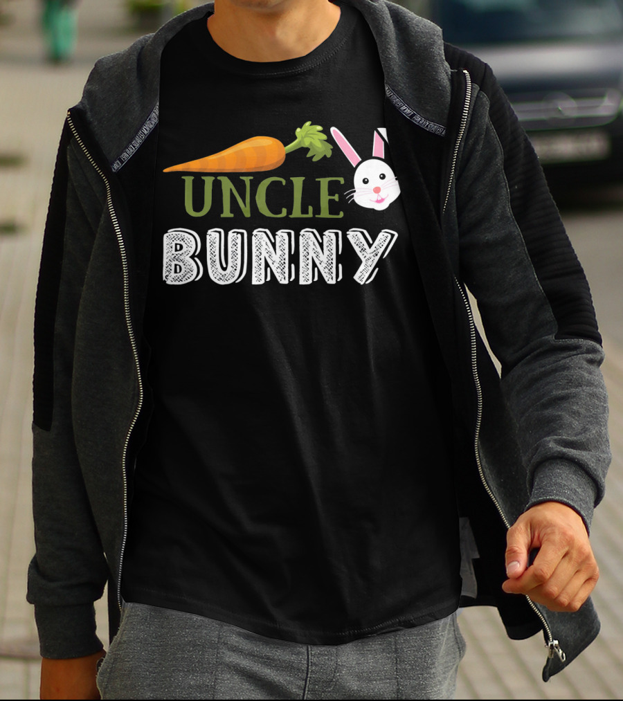 Uncle Bunny Easter Carrot Rabbit Head T-Shirt