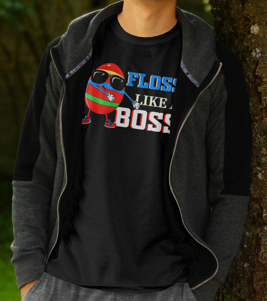 Floss Like A Boss Easter Cool Egg Dance T-Shirt