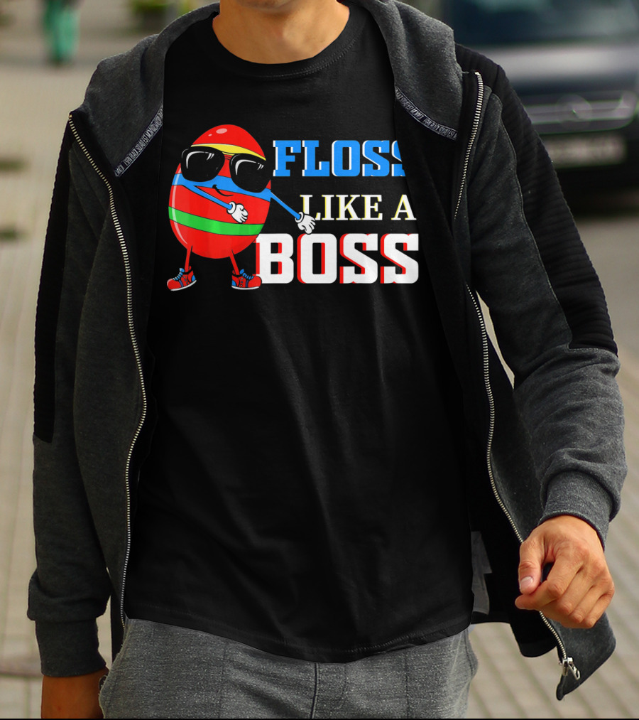 Floss Like A Boss Easter Cool Egg Dance T-Shirt