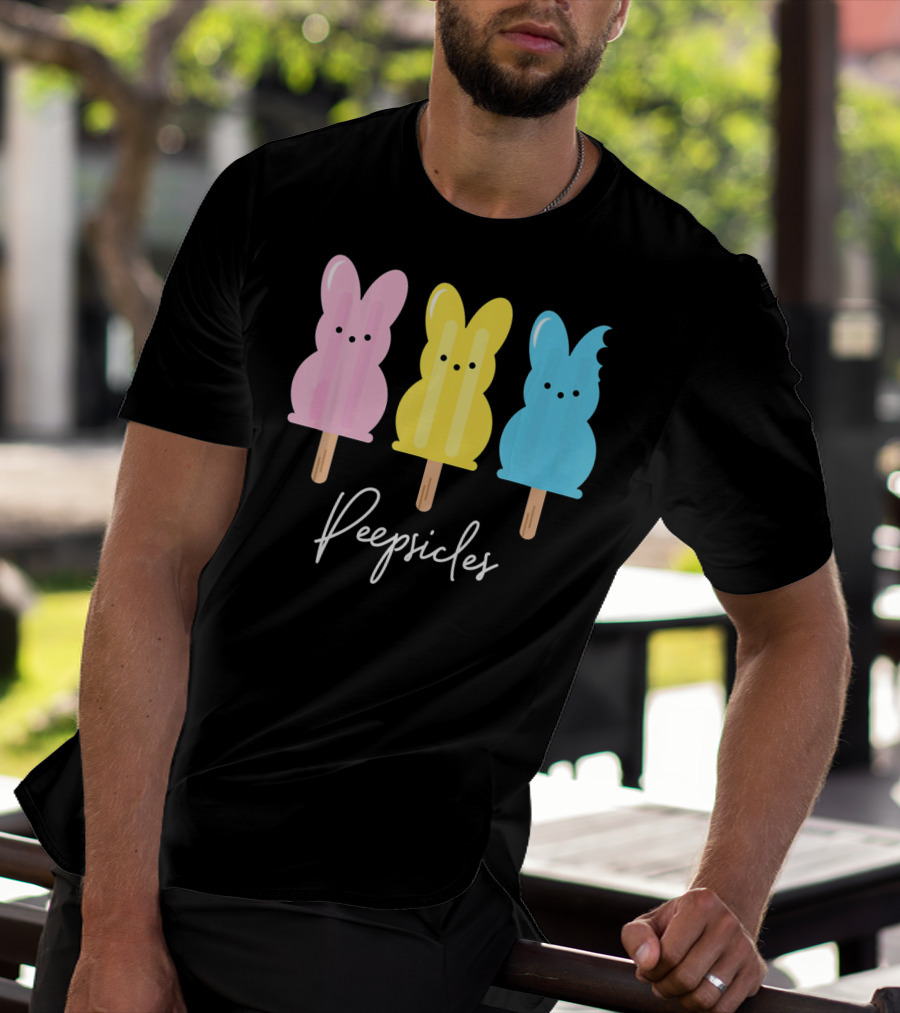 Peepsicles Fun Easter Bunny Cute Peep Popsicle T-Shirt