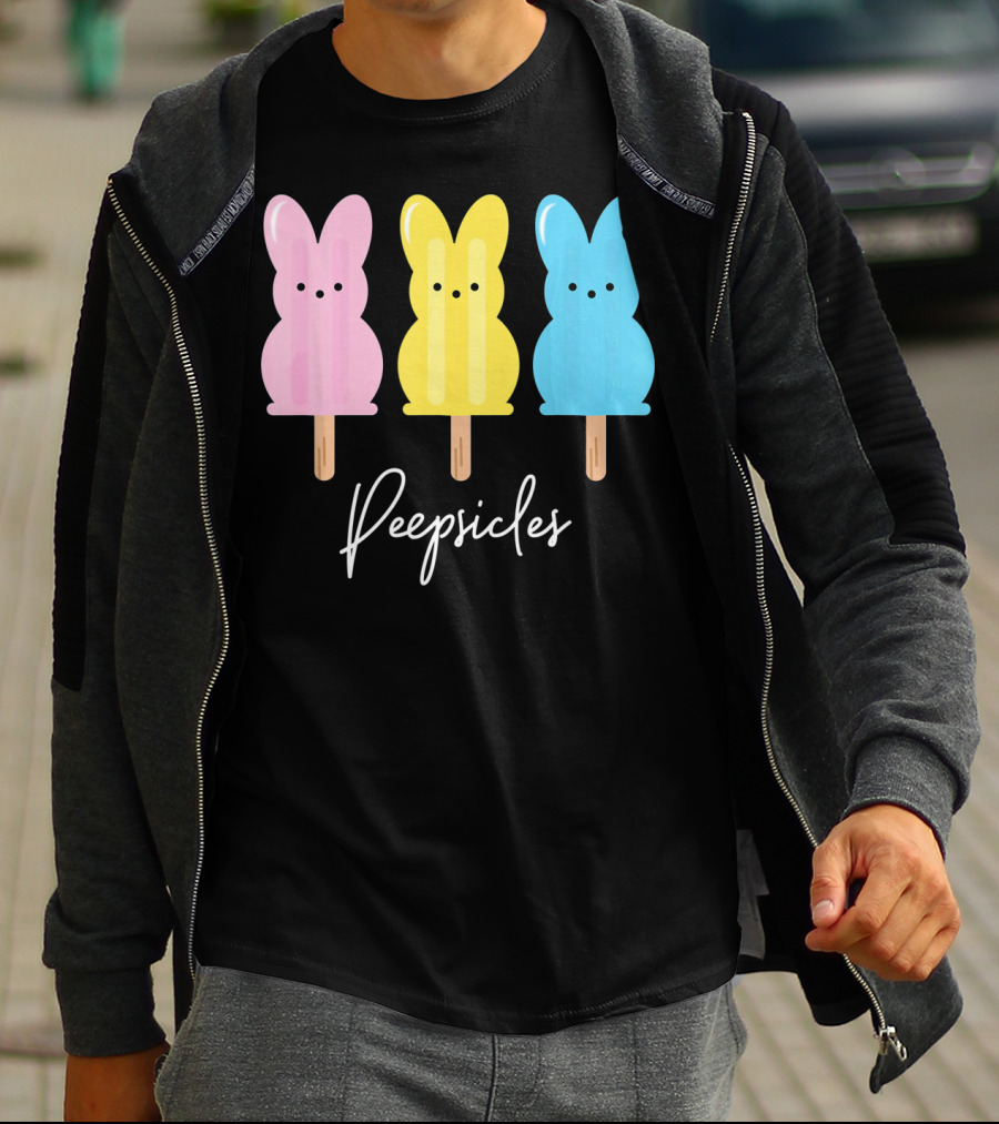Peepsicles Fun Easter Bunny Cute Peep Popsicle T-Shirt