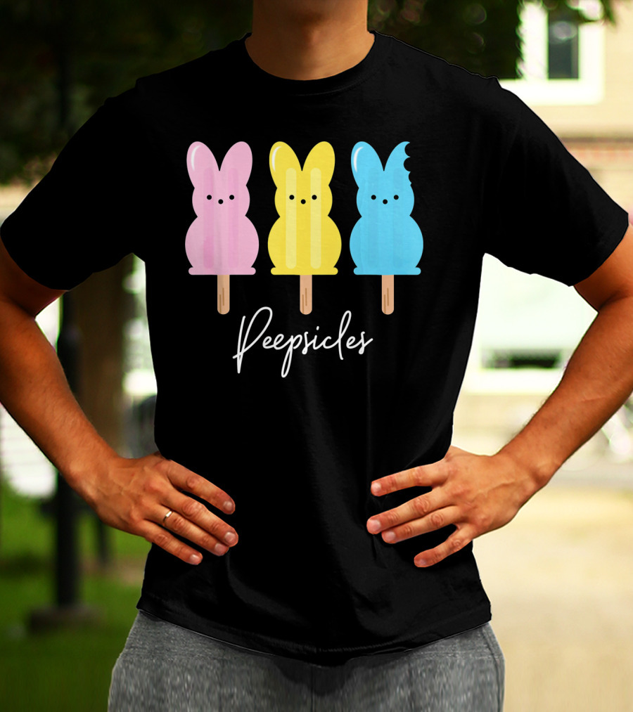 Peepsicles Fun Easter Bunny Cute Peep Popsicle T-Shirt
