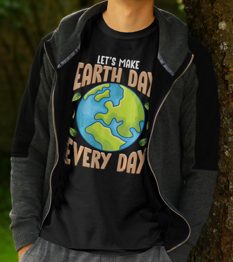 Let’s Make Earth Day Every Day With Planet And Leaves T-Shirt