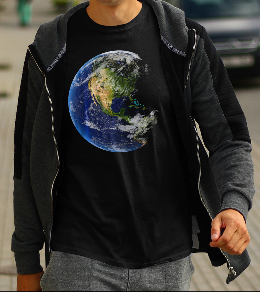 Planet Earth North America Globe T-Shirt