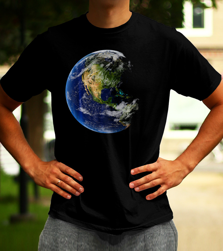 Planet Earth North America Globe T-Shirt