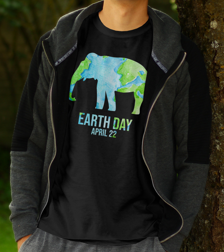 Earth Day April 22 Elephant School Event T-Shirt