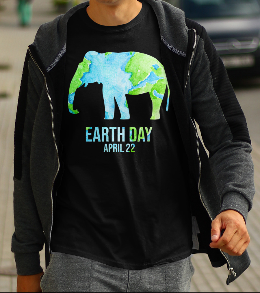 Earth Day April 22 Elephant School Event T-Shirt