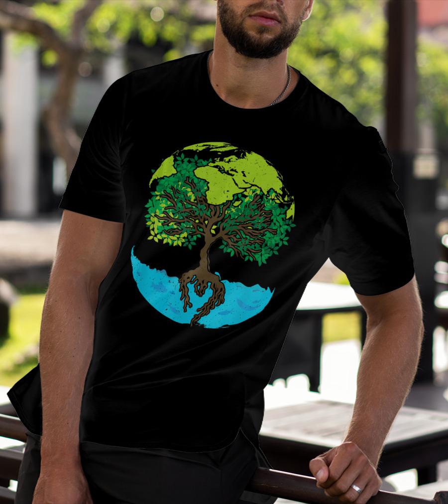 World Environment Earth Day Save The Tree Planet Nature Conservation T-Shirt
