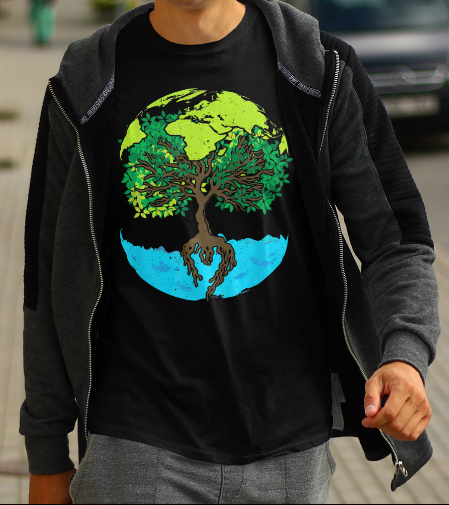 World Environment Earth Day Save The Tree Planet Nature Conservation T-Shirt