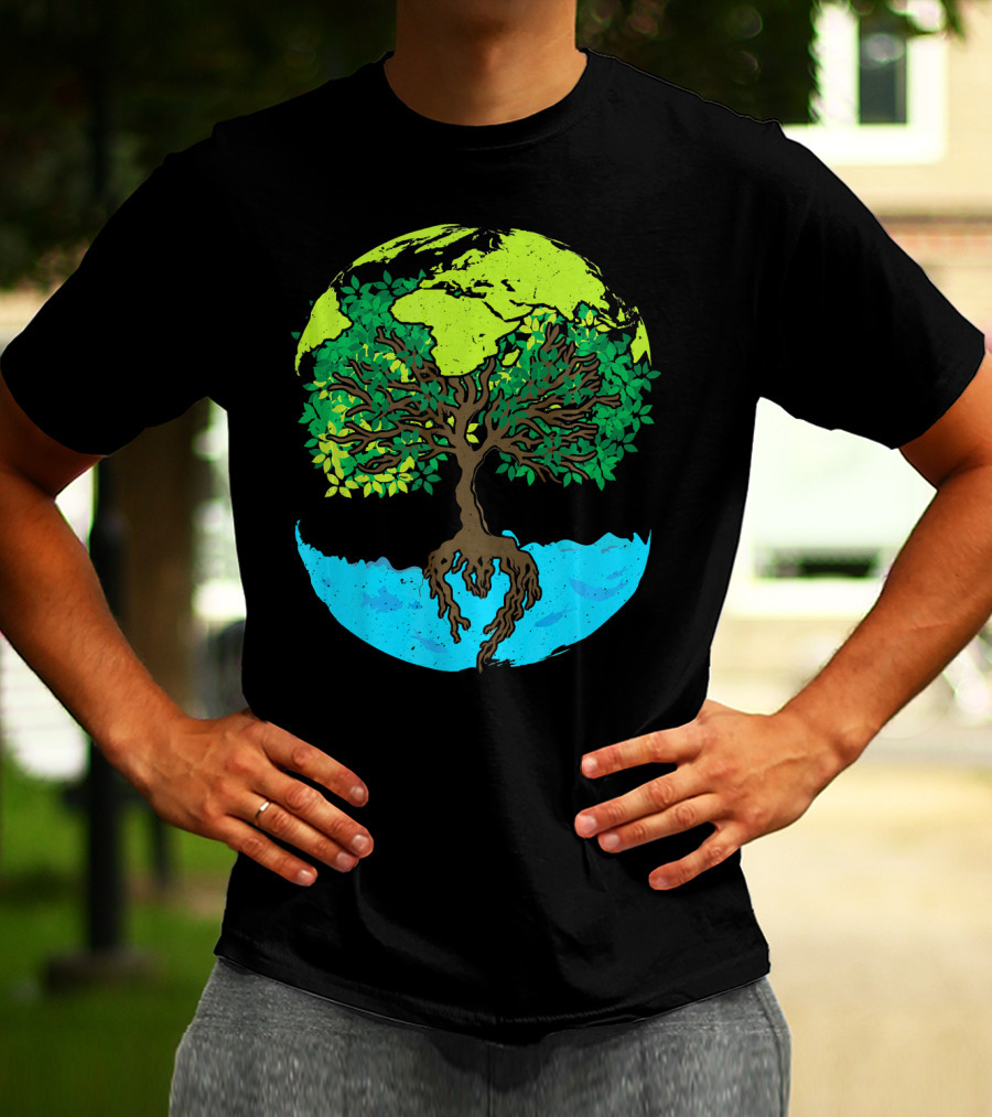 World Environment Earth Day Save The Tree Planet Nature Conservation T-Shirt