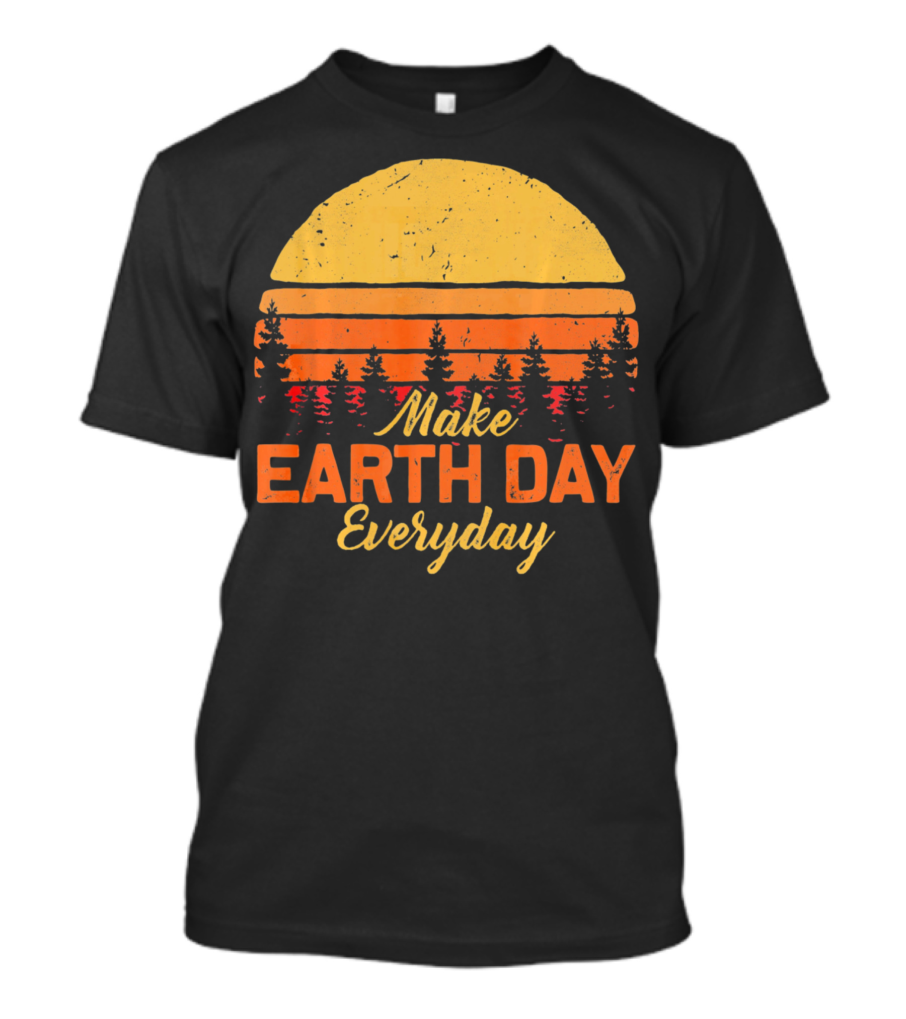 Make Earth Day Everyday Sunset Forest T-Shirt
