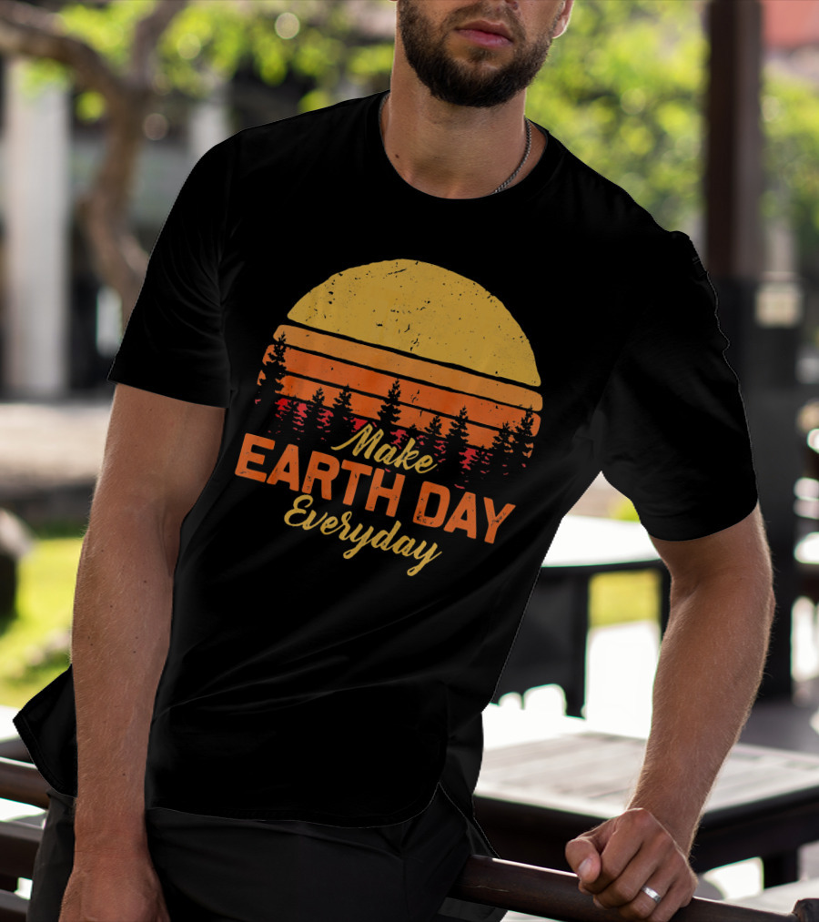 Make Earth Day Everyday Sunset Forest T-Shirt