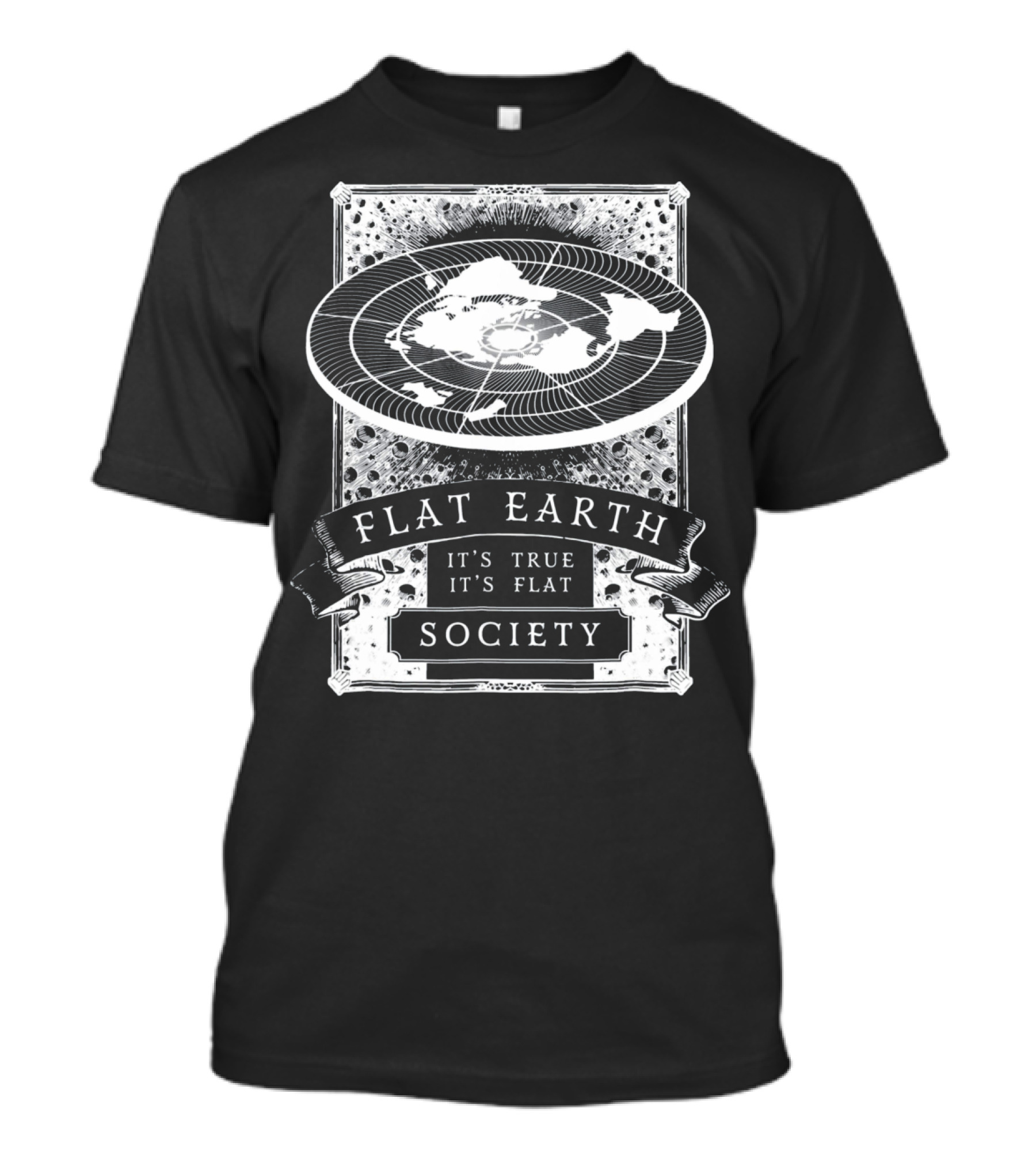 Vintage Flat Earth Society It's True It's Flat T-Shirt