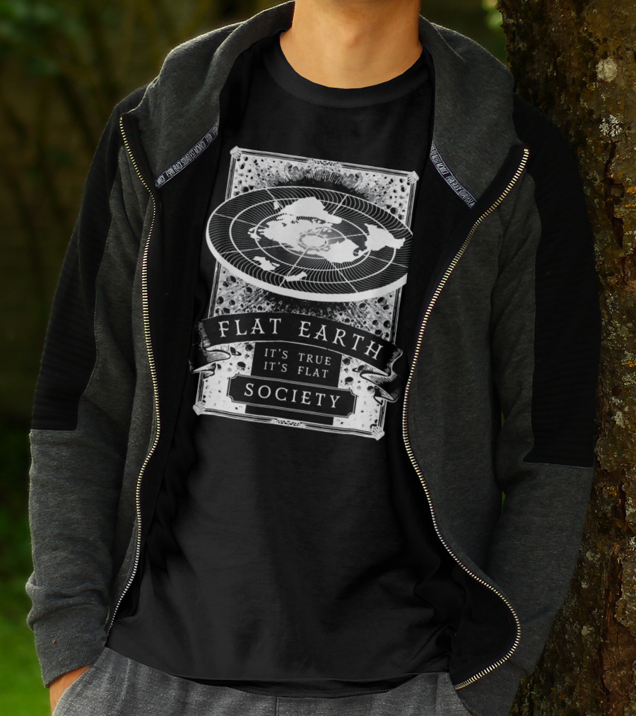 Vintage Flat Earth Society It's True It's Flat T-Shirt