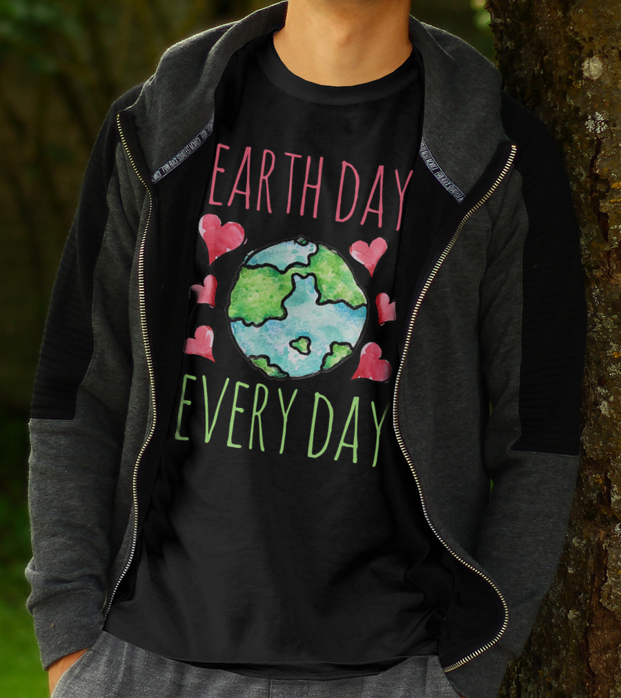 Earth Day Every Day Cute Earthy Heart T-Shirt
