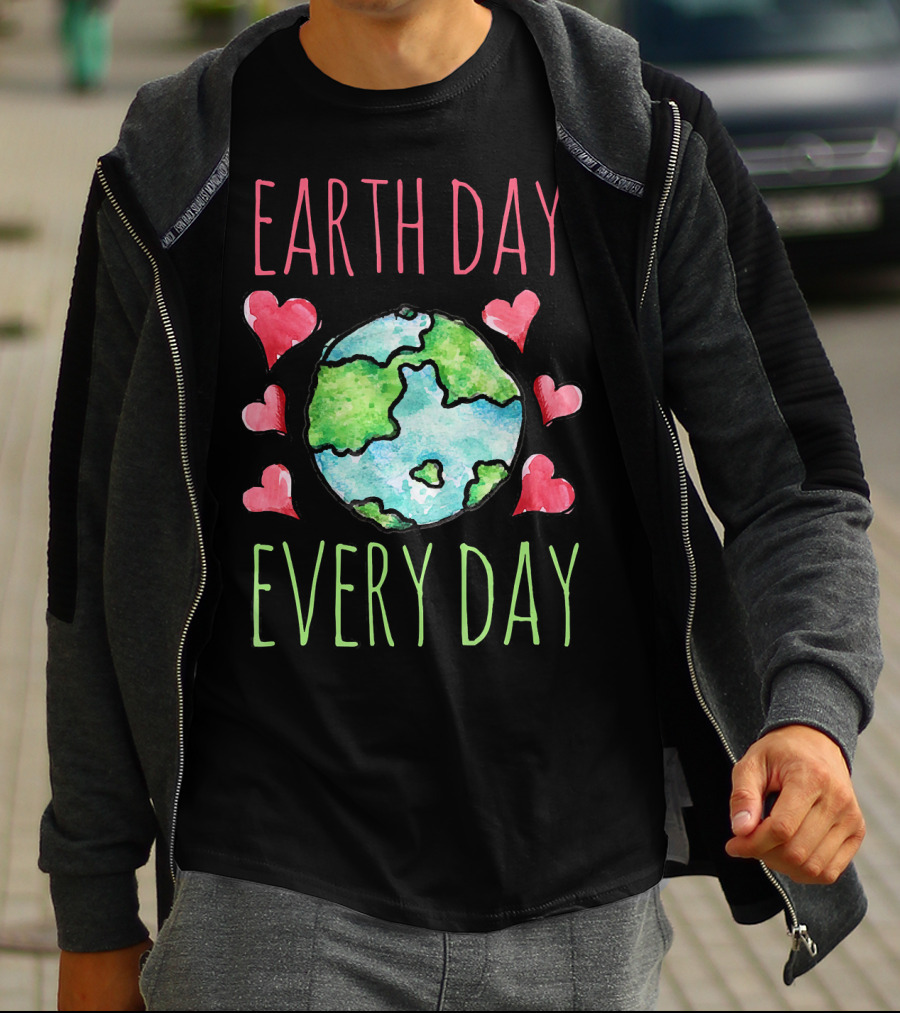 Earth Day Every Day Cute Earthy Heart T-Shirt