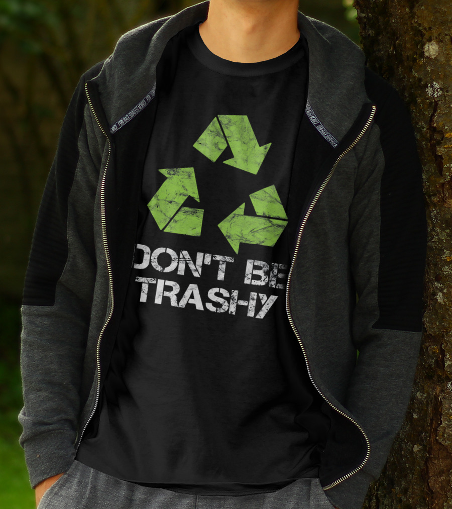 Vintage Don't Be Trashy Recycle Eco-Friendly Recycling T-Shirt