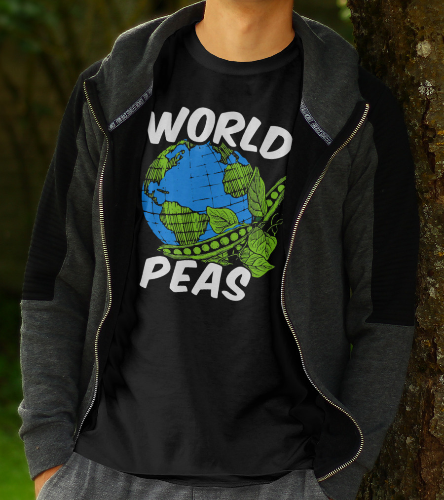 World Peas Pun Funny Peace On Earth T-Shirt