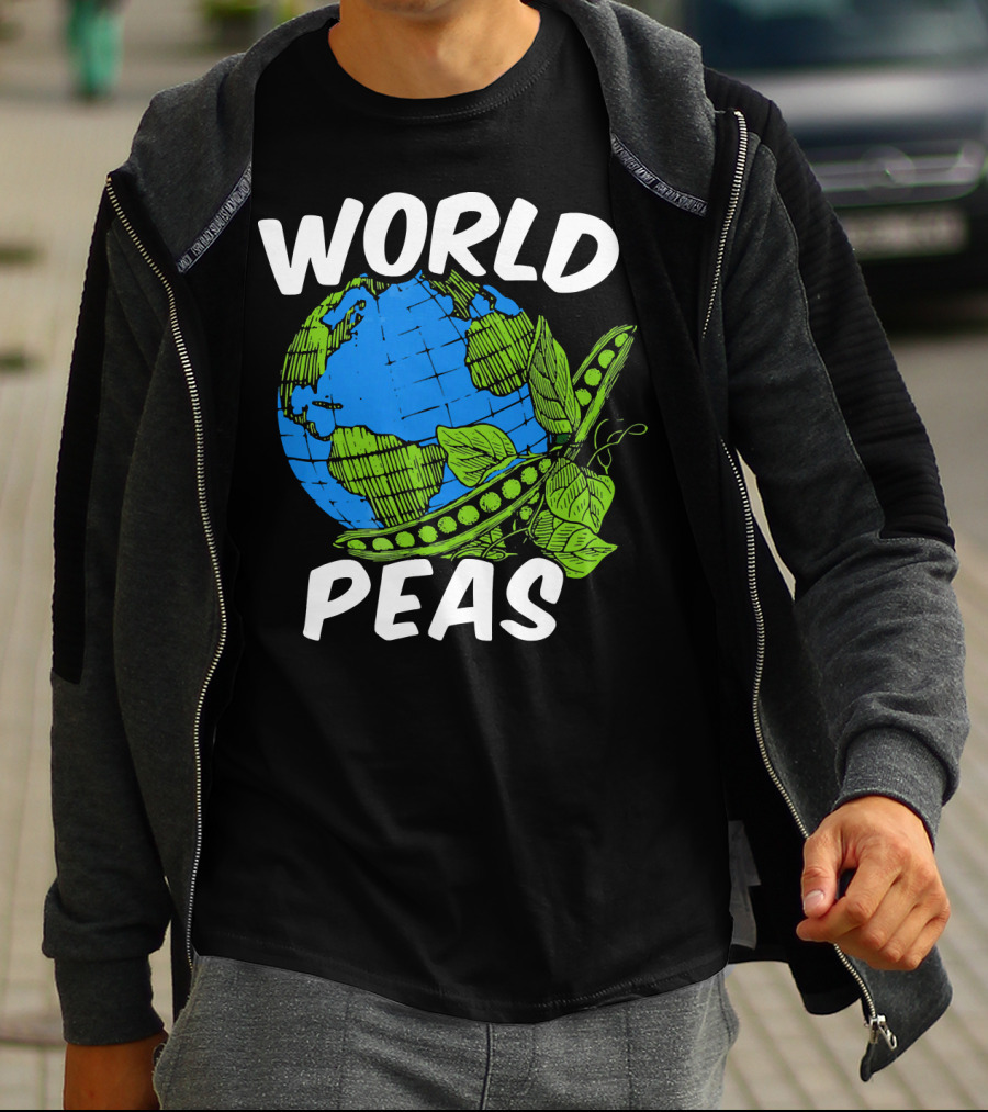 World Peas Pun Funny Peace On Earth T-Shirt