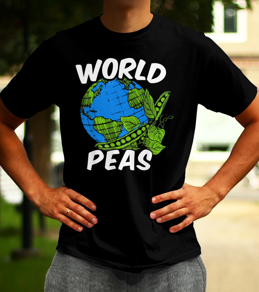 World Peas Pun Funny Peace On Earth T-Shirt