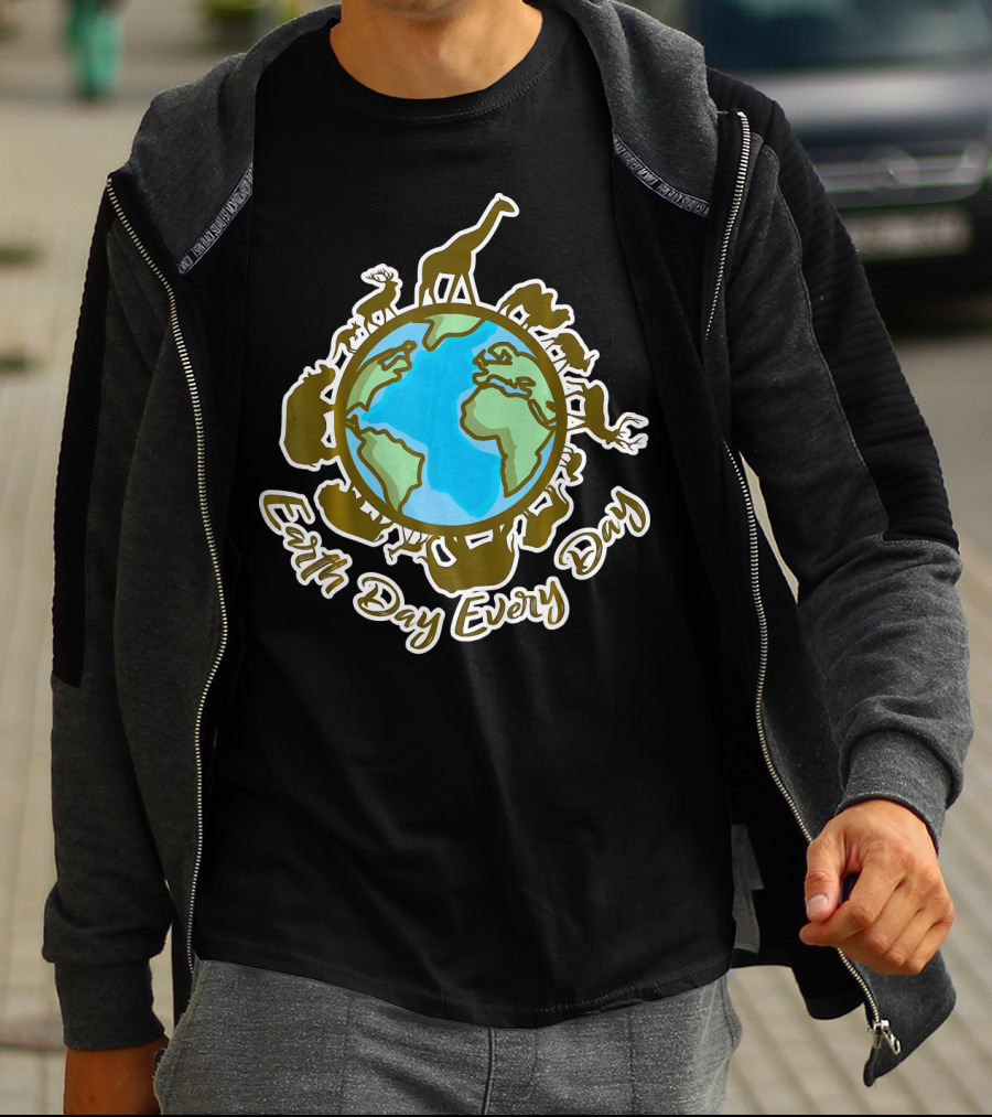 Earth Day Every Day With Animal World T-Shirt