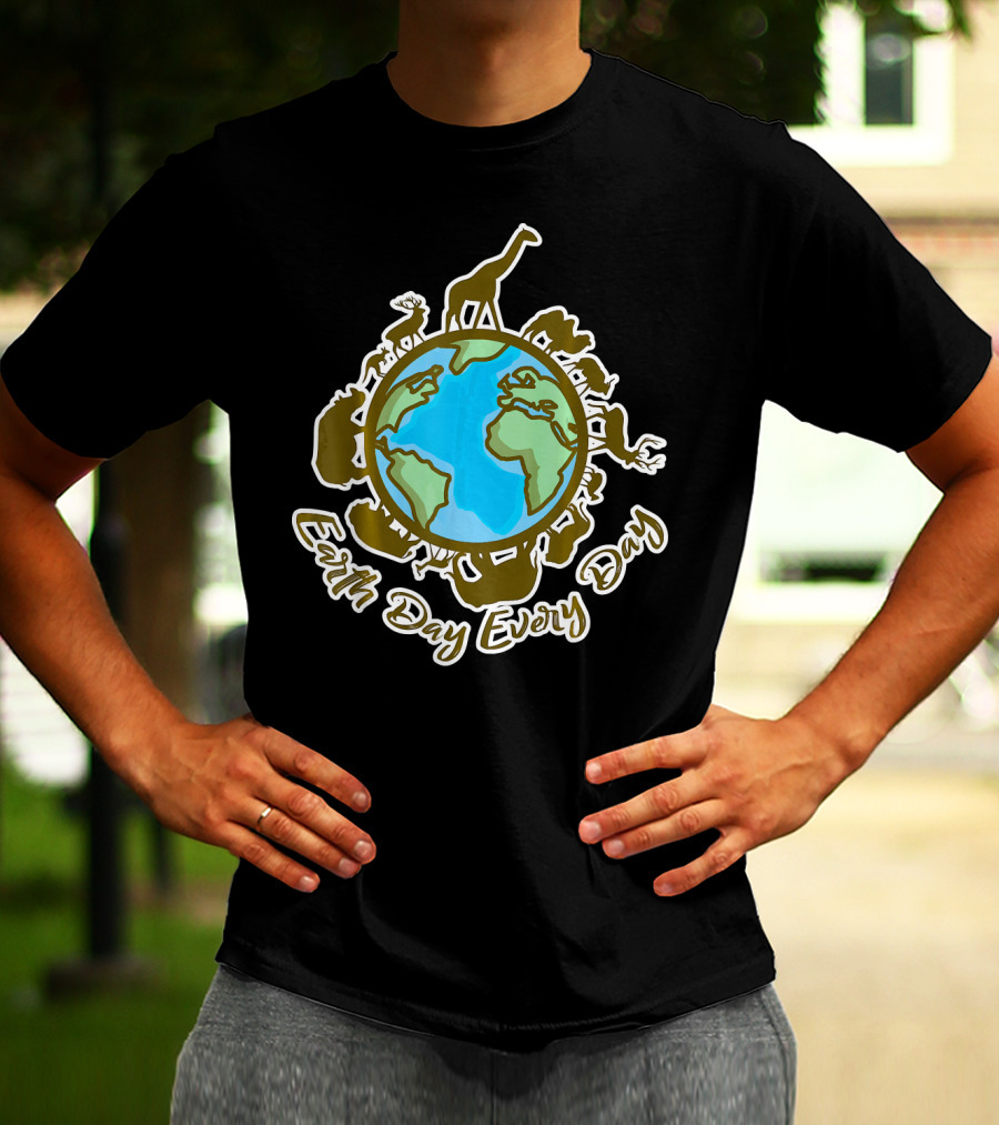 Earth Day Every Day With Animal World T-Shirt