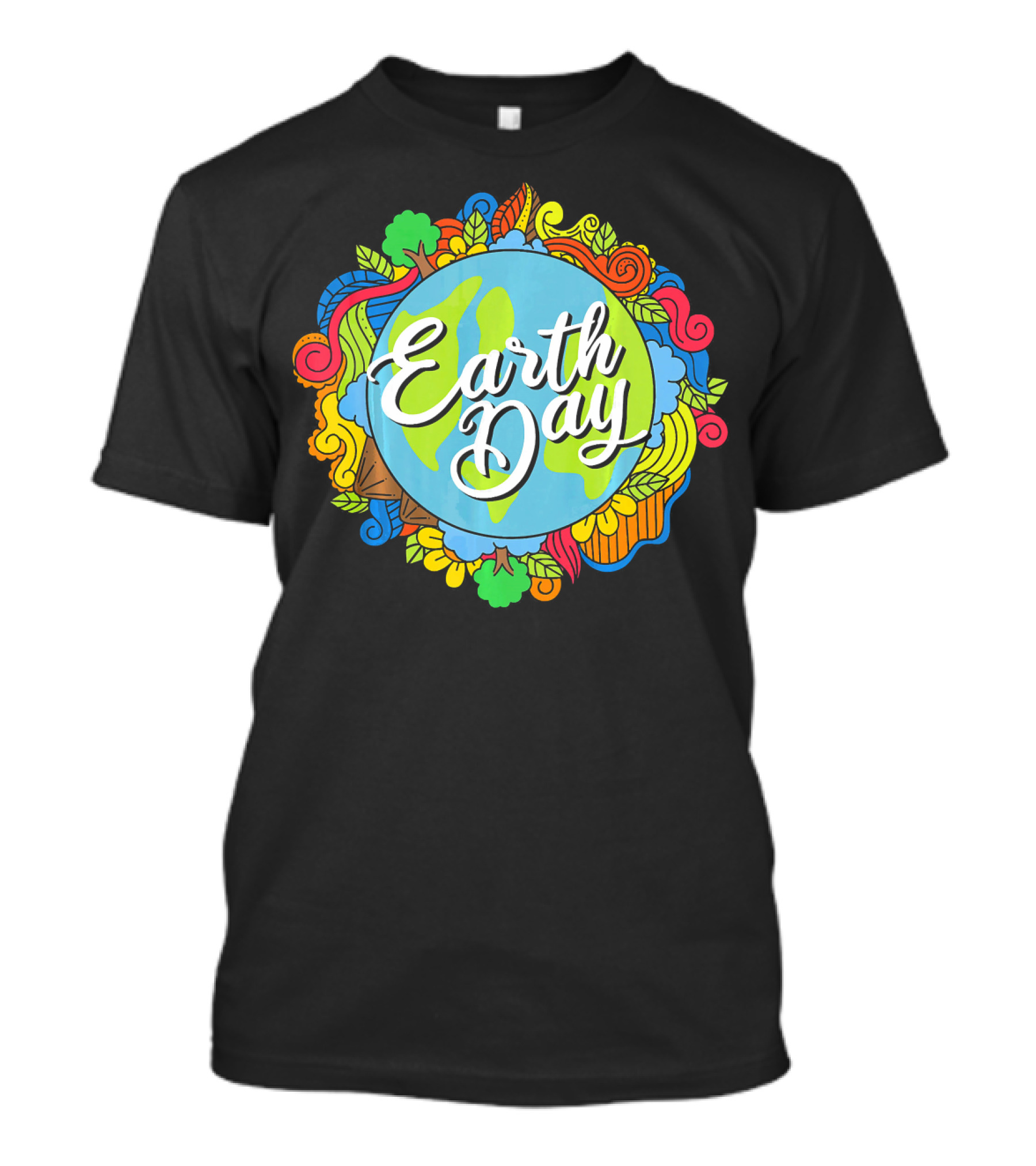 Earth Day Colorful Earth Doodle For Teachers T-Shirt